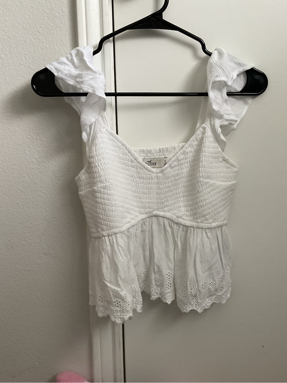 Hollister White Ruffled Camisole